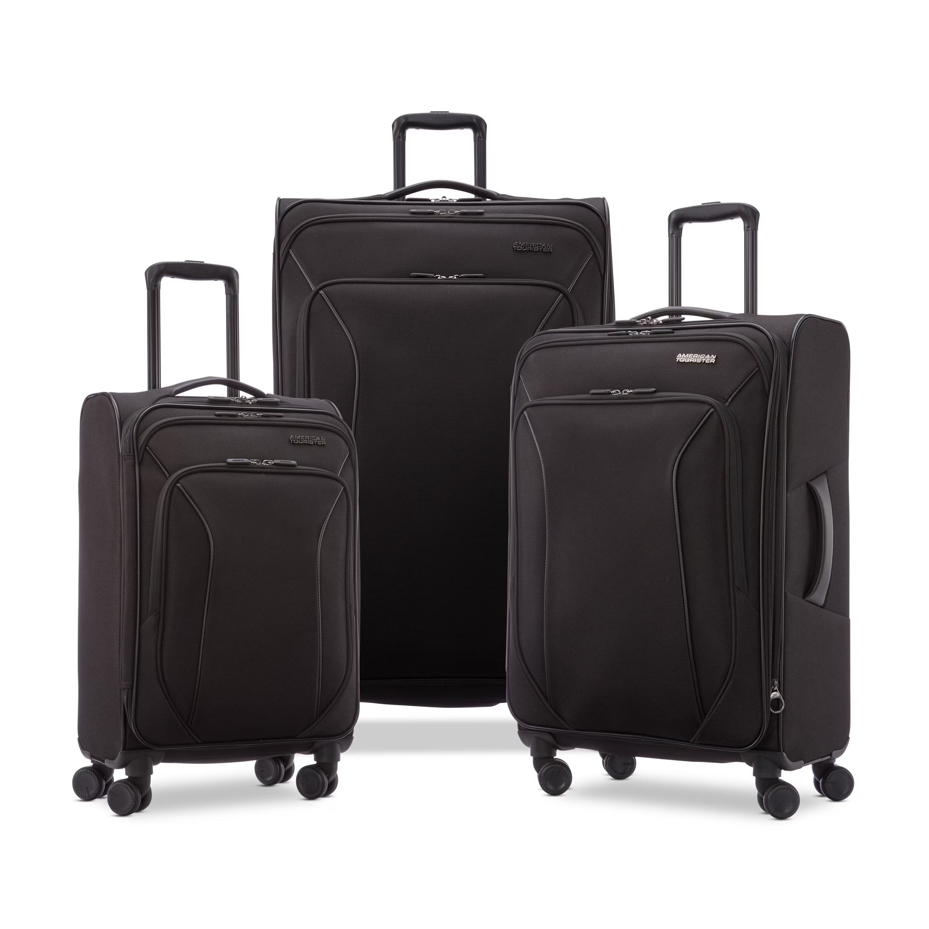 American Tourister X - Lite 3 - Piece Luggage Set with Spinner Wheels - Light Grey