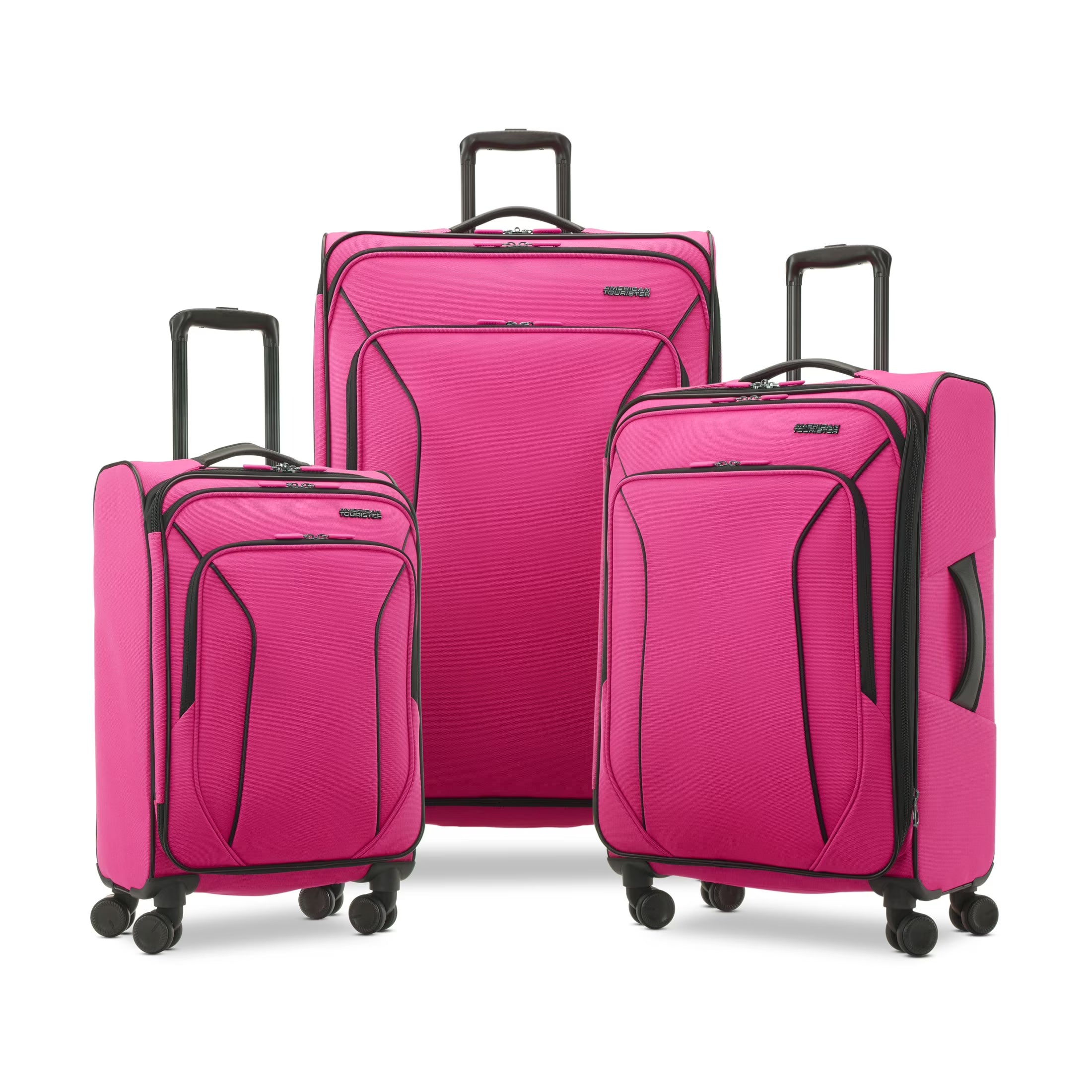 American Tourister X - Lite 3 - Piece Luggage Set with Spinner Wheels - Light Grey