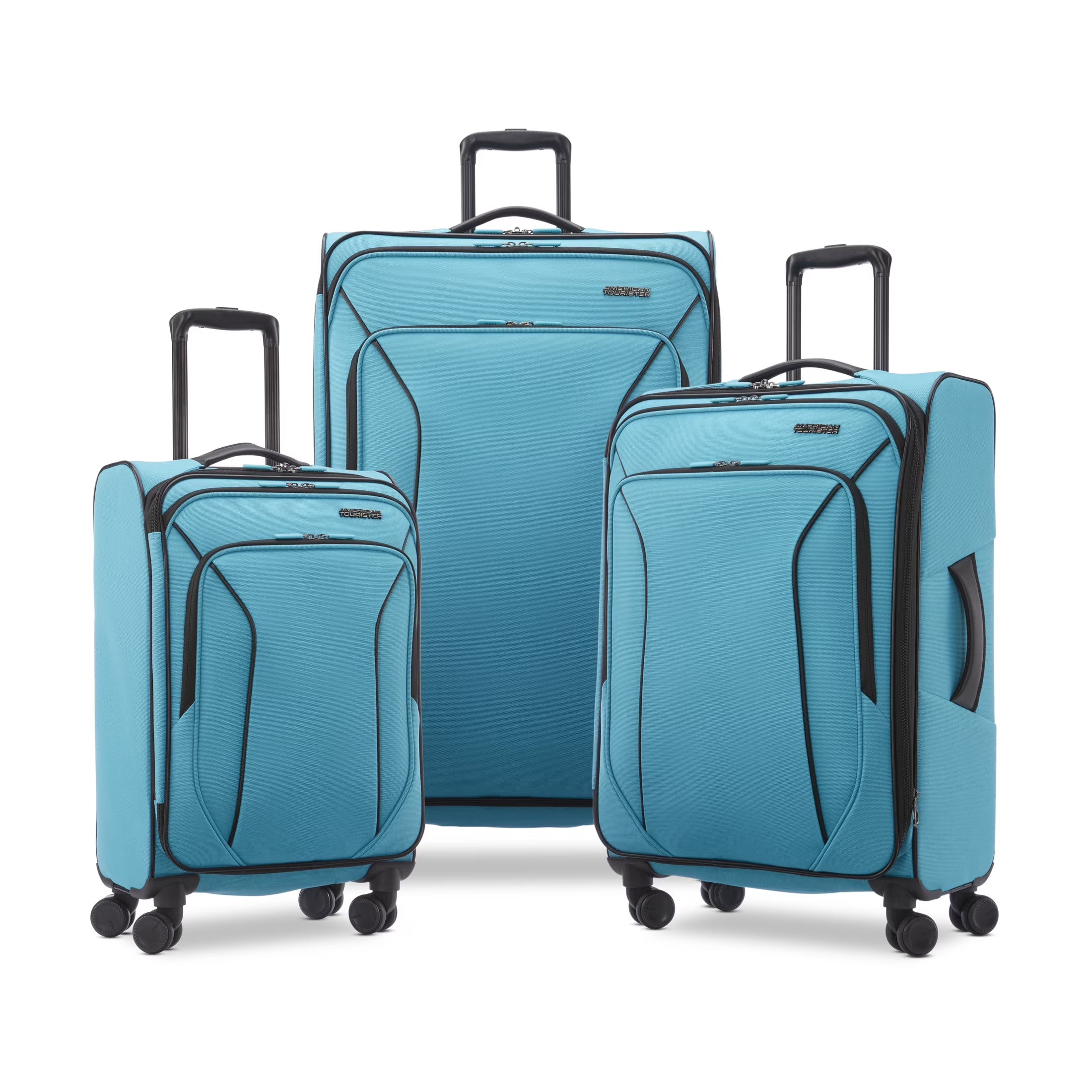 American Tourister X - Lite 3 - Piece Luggage Set with Spinner Wheels - Light Grey