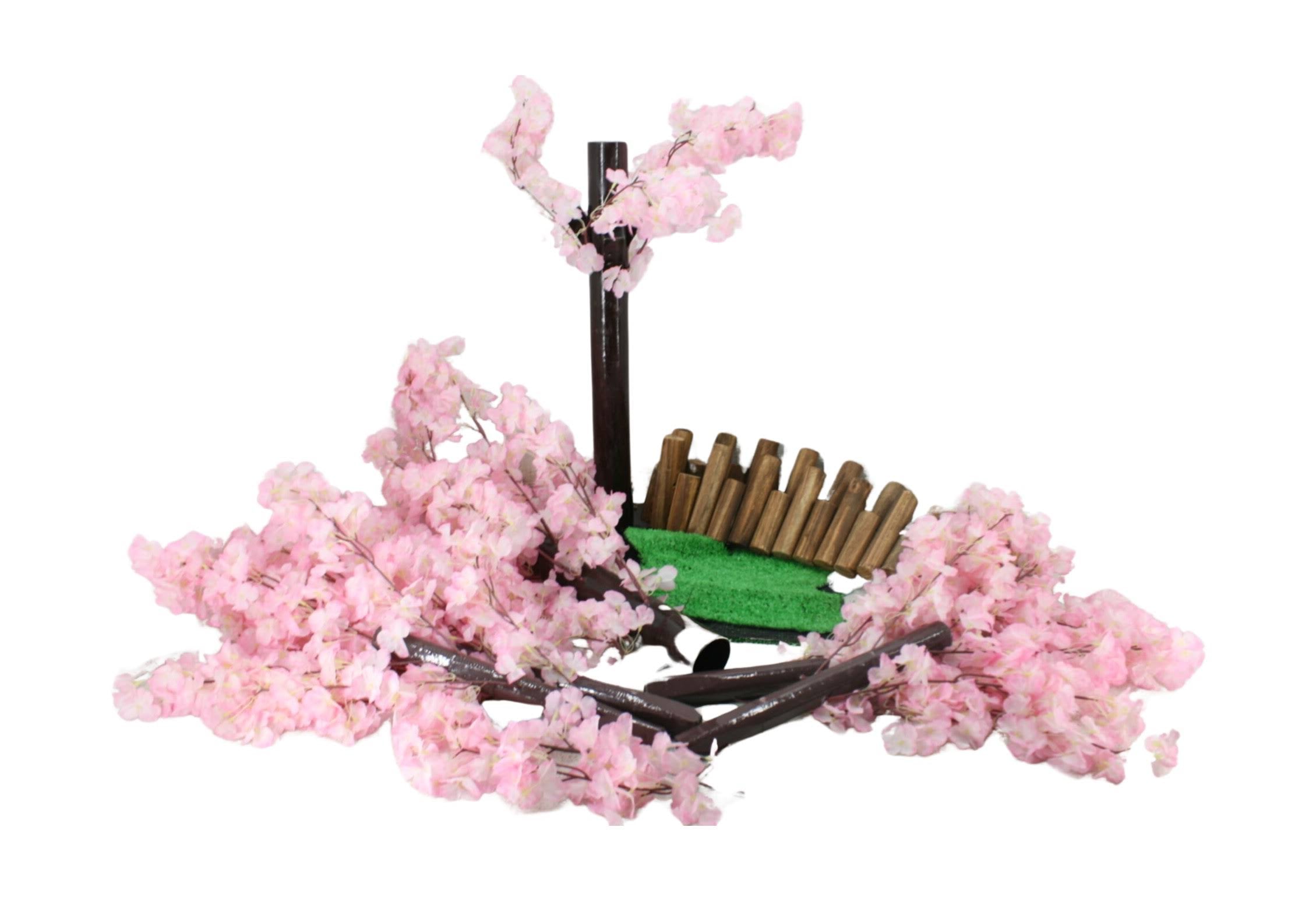 Artificial Cherry Blossom Trees Handmade Light Pink Tree Indoor Outdoor Home Office Party Wedding (4ft Tall/1.2M)