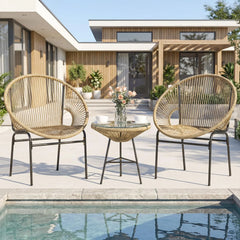 Tangkula 3 Piece Outdoor Patio Furniture Set