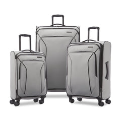 American Tourister X - Lite 3 - Piece Luggage Set with Spinner Wheels - Light Grey