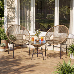 Tangkula 3 Piece Outdoor Patio Furniture Set